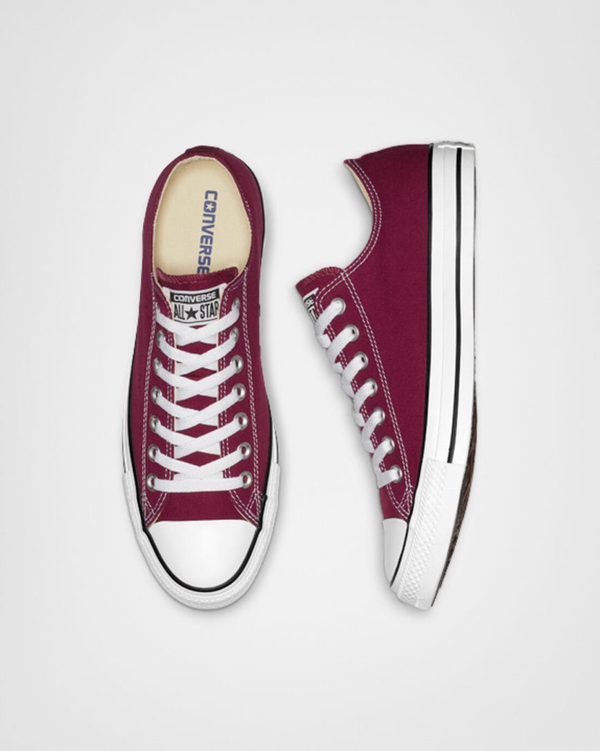 Men's Converse Chuck Taylor All Star Classic Low Top Shoes Burgundy | AU E4386S